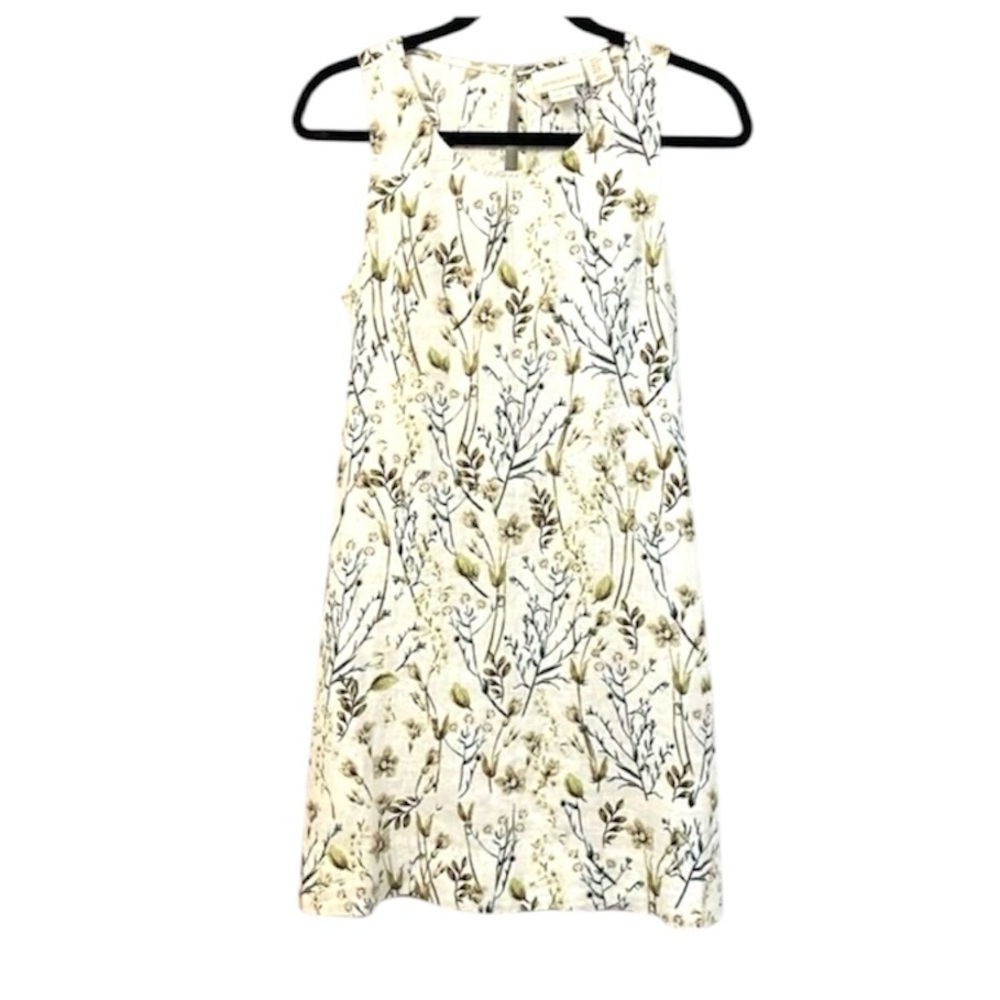 Cynthia Rowley Linen Floral A-line Dress xs flower print
